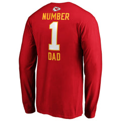 Kansas City Chiefs #1 Dad Long Sleeve Team Logo T-Shirt | NFL US