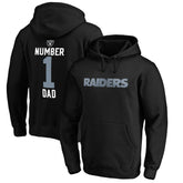 Las Vegas Raiders #1 Dad Pullover Hoodie | NFL New