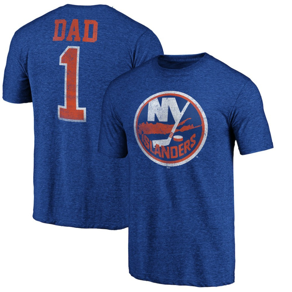 New York Islanders Greatest Dad Tri-Blend T-Shirt - NHL T-shirts