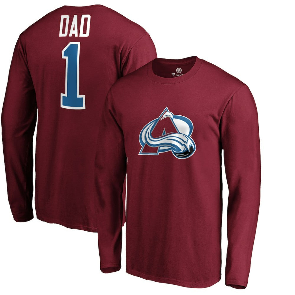Colorado Avalanche #1 Dad Long Sleeve T-Shirt - NHL T-shirts