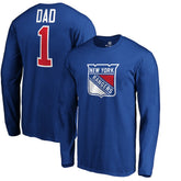 New York Rangers #1 Dad Long Sleeve T-Shirt - NHL T-shirts