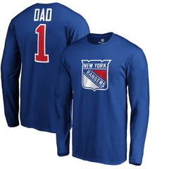 New York Rangers #1 Dad Long Sleeve T-Shirt - NHL T-shirts