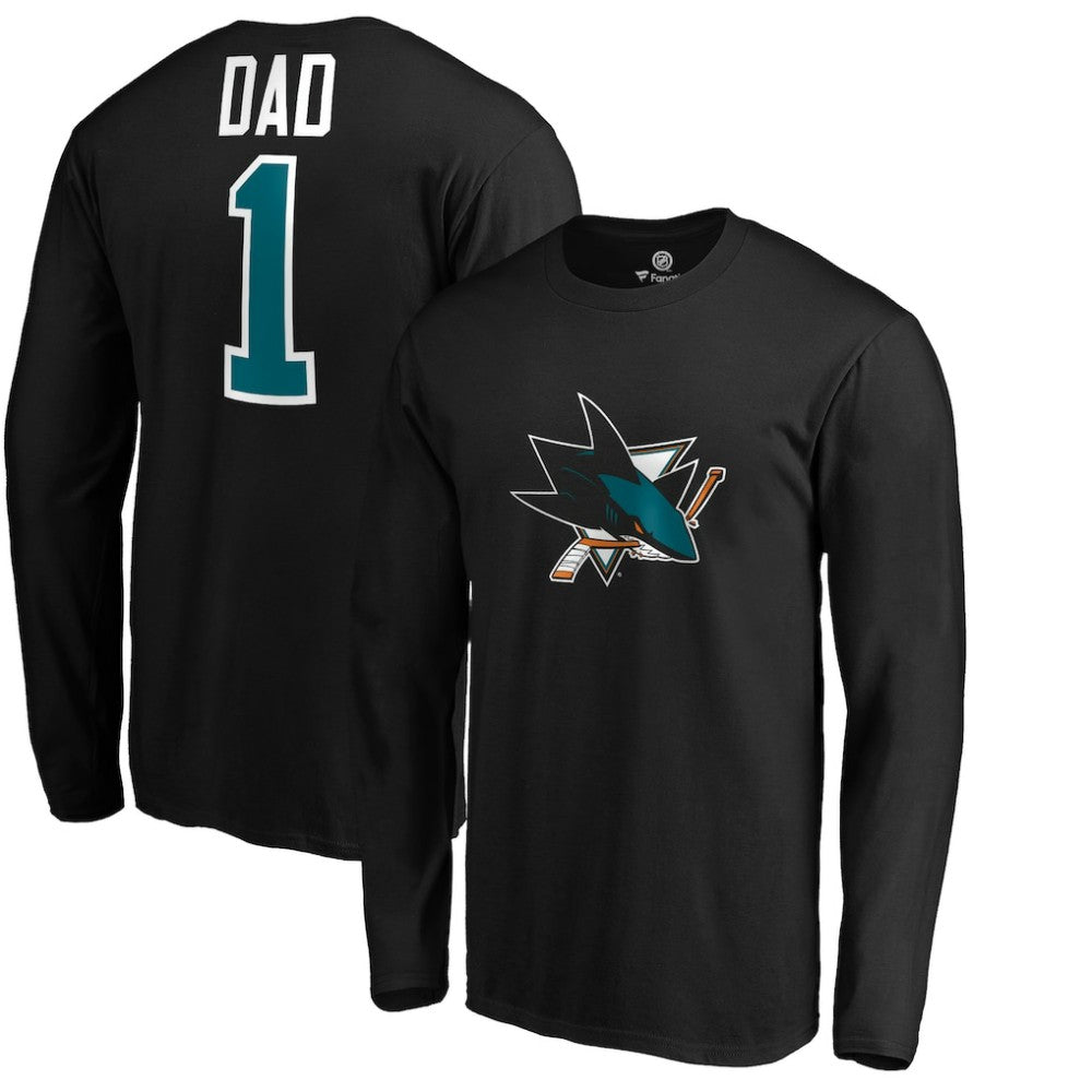 San Jose Sharks #1 Dad Long Sleeve T-Shirt - NHL T-shirts