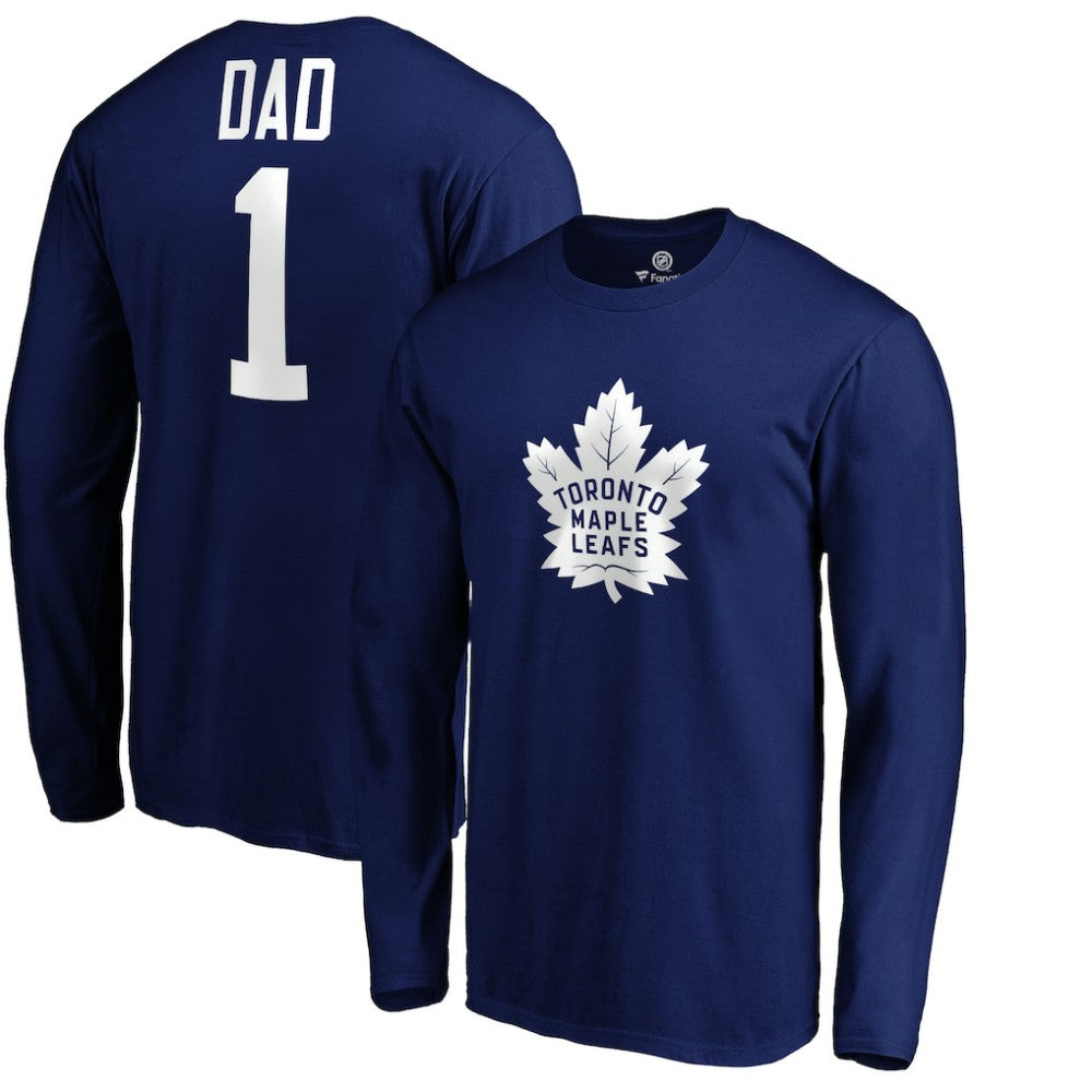 Toronto Maple Leafs #1 Dad Long Sleeve T-Shirt - NHL T-shirts