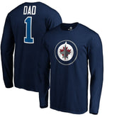 Winnipeg Jets #1 Dad Long Sleeve T-Shirt - NHL T-shirts