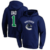 Vancouver Canucks #1 Dad Pullover Hoodie - NHL Hoodies