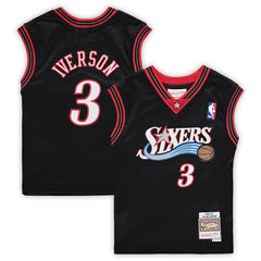 Black Allen Iverson Philadelphia 76ers Preschool 2000-2001 Hardwood Classics Throwback Team Jersey | NBA