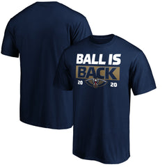 Navy New Orleans Pelicans Ball Is Back T-Shirt | NBA