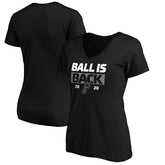 Black San Antonio Spurs Women's Ball Is Back V-Neck T-Shirt | NBA