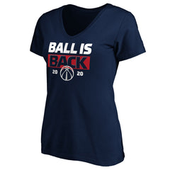Navy Washington Wizards Women's Ball Is Back V-Neck T-Shirt | NBA