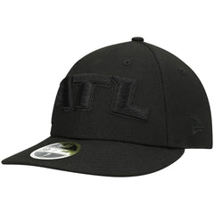 Atlanta Falcons Alternate Logo Black on Black Low Profile 59FIFTY II Fitted Hat | NFL Outlet