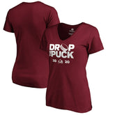 Colorado Avalanche Women's Drop the Puck V-Neck T-Shirt - NHL T-shirts