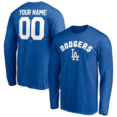 Los Angeles Dodgers Personalized Winning Streak Name & Number Long Sleeve T-Shirt - MLB T-shirts