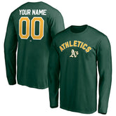 Athletics Personalized Winning Streak Name & Number Long Sleeve T-Shirt - MLB T-shirts