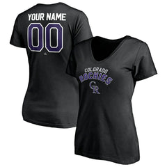 Colorado Rockies Women's Personalized Winning Streak Name & Number V-Neck T-Shirt - MLB T-shirts