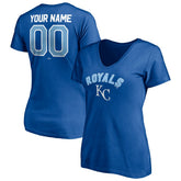 Kansas City Royals Women's Personalized Winning Streak Name & Number V-Neck T-Shirt - MLB T-shirts