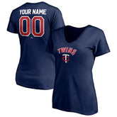 Minnesota Twins Women's Personalized Winning Streak Name & Number V-Neck T-Shirt - MLB T-shirts