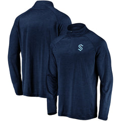 Seattle Kraken Fanatics Primary Logo Quarter-Zip Pullover Fleece Jacket - NHL Pullover