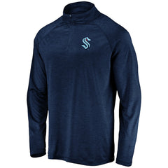 Seattle Kraken Fanatics Primary Logo Quarter-Zip Pullover Fleece Jacket - NHL Pullover