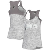 Las Vegas Raiders Women's Space Dye Racerback Scoop Neck Tank Top | NFL On sale