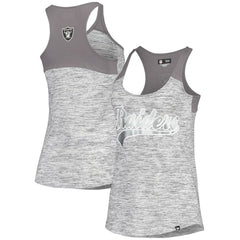 Las Vegas Raiders Women's Space Dye Racerback Scoop Neck Tank Top | NFL On sale