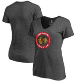 Chicago Blackhawks Women's #WeSkateFor V-Neck T-Shirt - NHL T-shirts