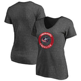 Columbus Blue Jackets Women's #WeSkateFor V-Neck T-Shirt - NHL T-shirts