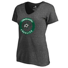 Dallas Stars Women's #WeSkateFor V-Neck T-Shirt - NHL T-shirts