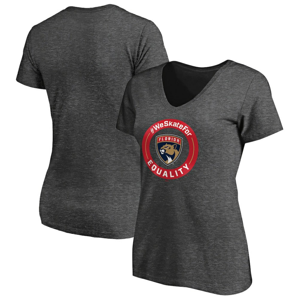 Florida Panthers Women's #WeSkateFor V-Neck T-Shirt - NHL T-shirts