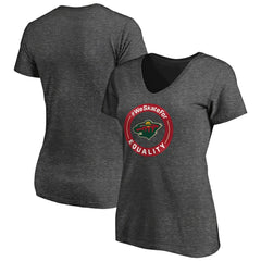 Minnesota Wild Women's #WeSkateFor V-Neck T-Shirt - NHL T-shirts