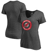 New Jersey Devils Women's #WeSkateFor V-Neck T-Shirt - NHL T-shirts