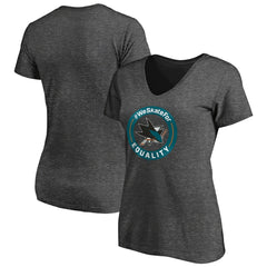 San Jose Sharks Women's #WeSkateFor V-Neck T-Shirt - NHL T-shirts