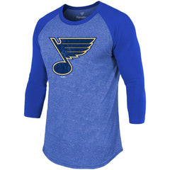 Jordan Binnington St. Louis Blues Fanatics Name & Number Tri-Blend Raglan 3/4-Sleeve T-Shirt - NHL T-shirts