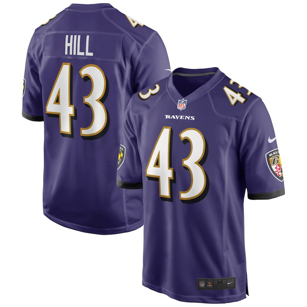 Baltimore Ravens Justice Hill Game Jersey | NFL Near me