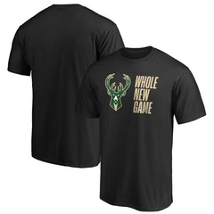 Black Milwaukee Bucks Whole New Game Team T-Shirt | NBA