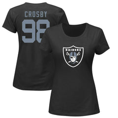 Las Vegas Raiders Maxx Crosby Women's Plus Size Name & Number V-Neck T-Shirt | NFL Sale