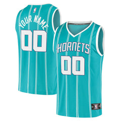 Teal Charlotte Hornets Fast Break Replica Custom Jersey | NBA