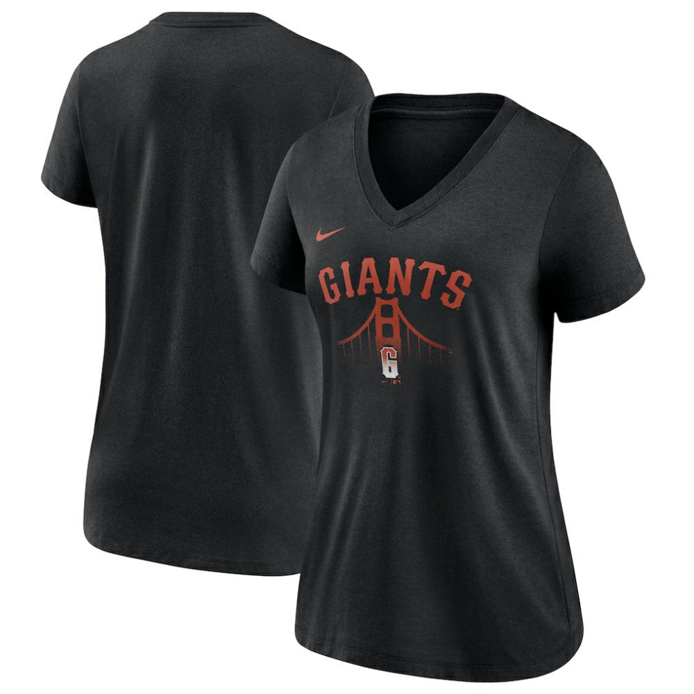 San Francisco Giants Nike Women's City Connect Tri-Blend V-Neck T-Shirt - MLB T-shirts