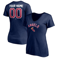 Los Angeles Angels Women's Cooperstown Winning Streak Personalized Name & Number V-Neck T-Shirt - MLB T-shirts