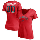 St. Louis Cardinals Women's Cooperstown Winning Streak Personalized Name & Number V-Neck T-Shirt - MLB T-shirts