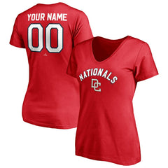 Washington Nationals Women's Cooperstown Winning Streak Personalized Name & Number V-Neck T-Shirt - MLB T-shirts
