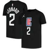 Black Kawhi Leonard LA Clippers Jordan Brand Youth Statement Edition Name & Number T-Shirt | NBA