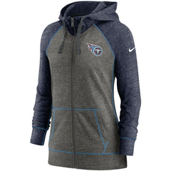 Tennessee Titans Women's Gym Vintage Raglan Full-Zip Hoodie | NFL Discount