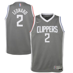 Earned Edition Kawhi Leonard LA Clippers Youth 2020/21 Swingman Player Jersey Gray | NBA