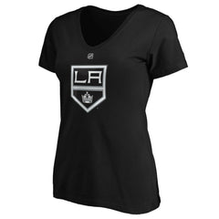 Quinton Byfield Los Angeles Kings Fanatics Women's Authentic Stack Name & Number V-Neck T-Shirt - NHL T-shirts