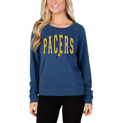 Navy Indiana Pacers Concepts Sport Women's Mainstream Terry Long Sleeve Top | NBA