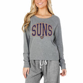 Gray Phoenix Suns Concepts Sport Women's Mainstream Terry Long Sleeve Top | NBA