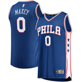 Icon Edition Tyrese Maxey Philadelphia 76ers Fast Replica Jersey Royal | NBA