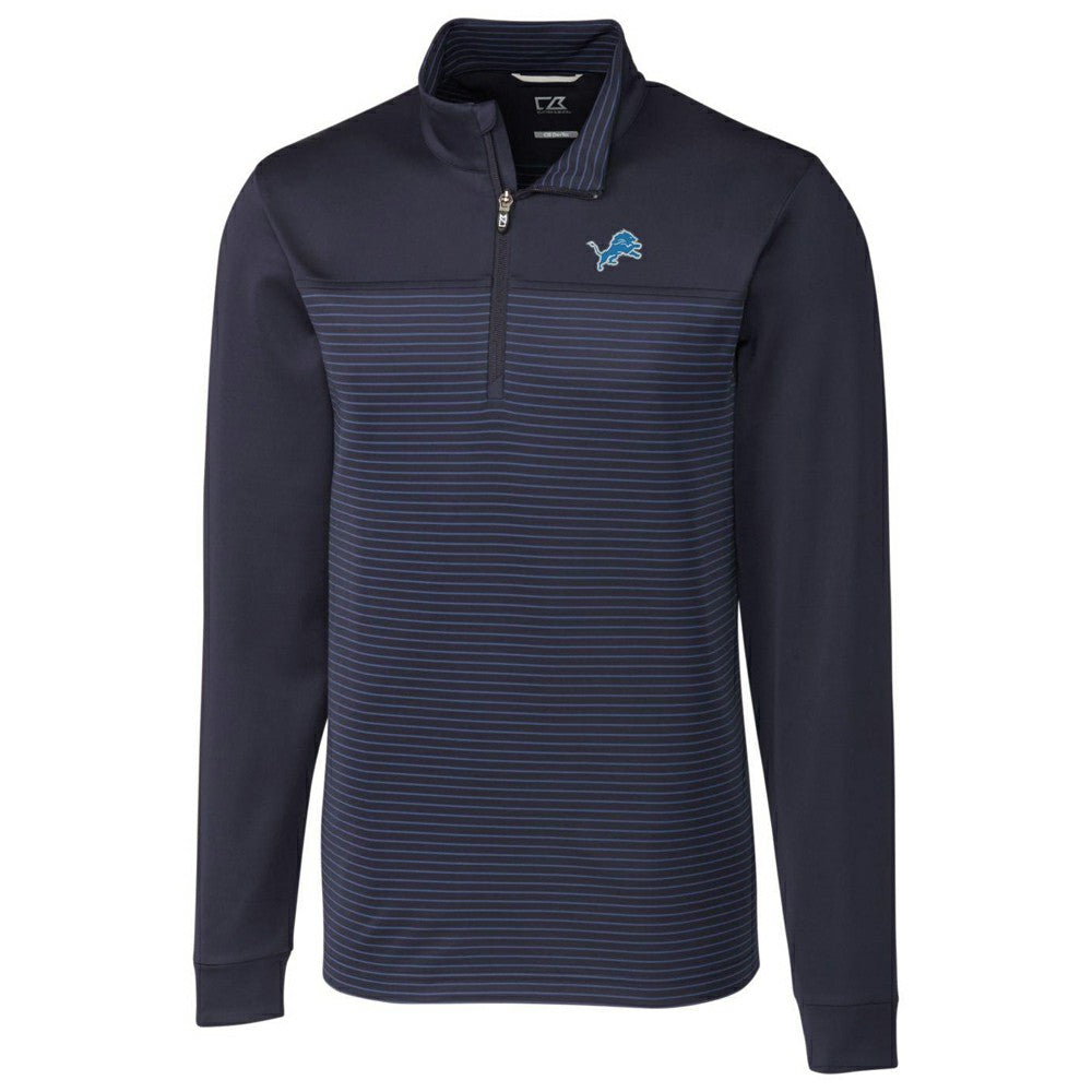 Detroit Lions Cutter & Buck Traverse Stripe Quarter-Zip Pullover Jacket | NFL Online