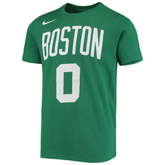 Kelly Green Jayson Tatum Boston Celtics Youth Logo Name & Number Performance T-Shirt | NBA